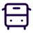 Outline icon of a two-drawer nightstand or small dresser with handles.
