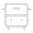 Simple grey icon of a nightstand with two drawers on a dark background.