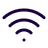 A dark purple WiFi signal icon indicating strong, full signal strength on a dark background.
